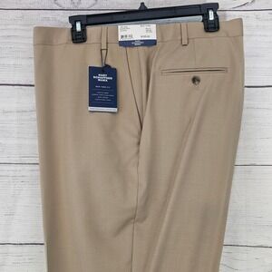 Hart Schaffner Marx 48L New York Fit Unhemmed Khaki Suit Pants NWT $125 L850